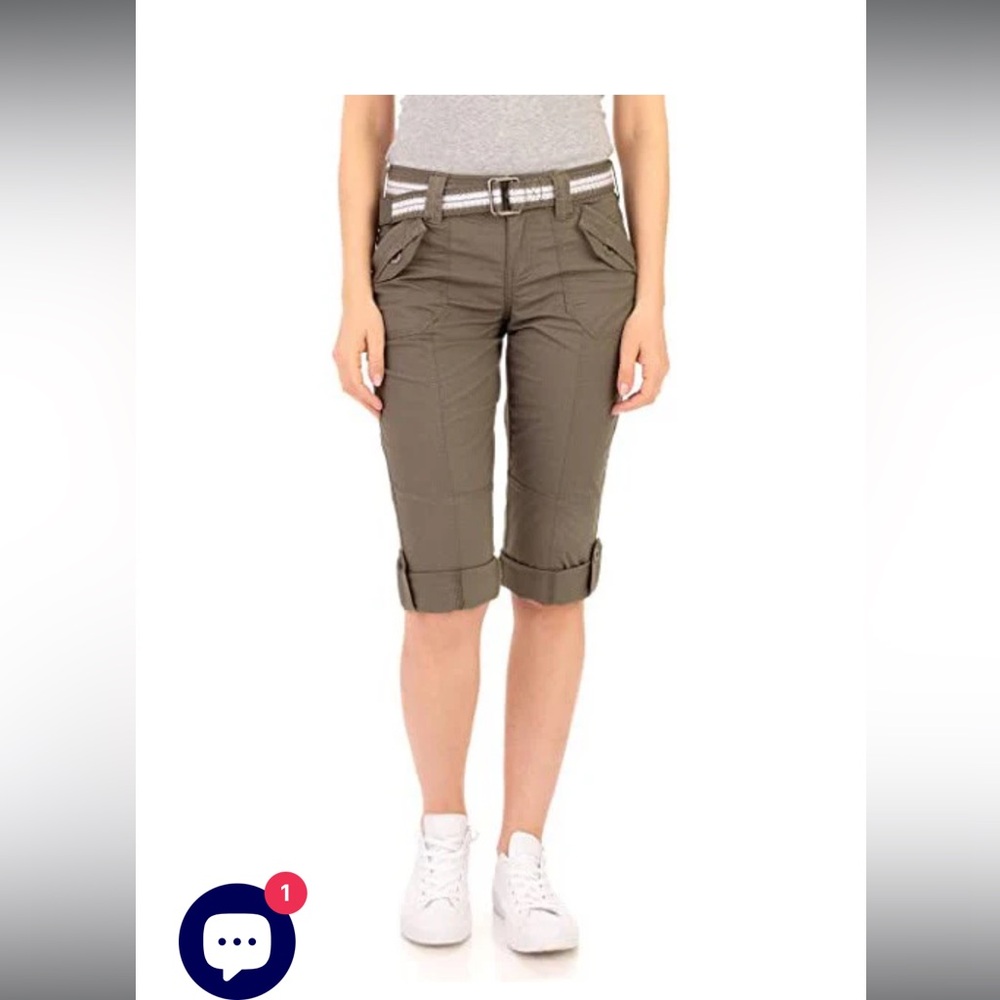 Suko green cargo crop pants women size 6